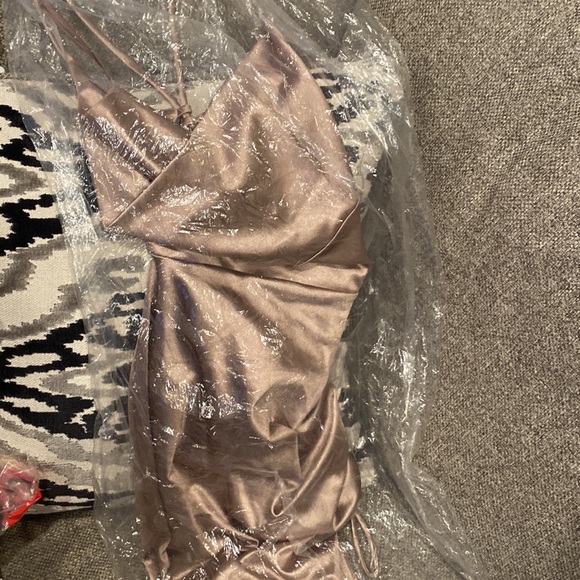 Windsor Formal Satin High Slit Dress - Picture 7 of 9